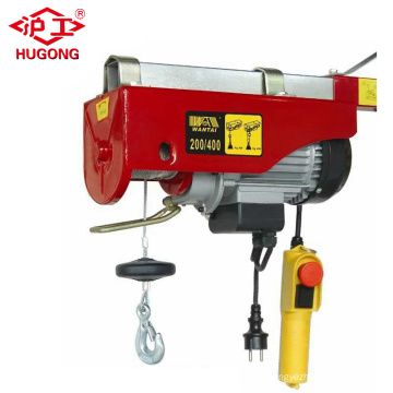 PA Mini Electric Wire Rope Hoist 400 KG With 12M Lifting Height